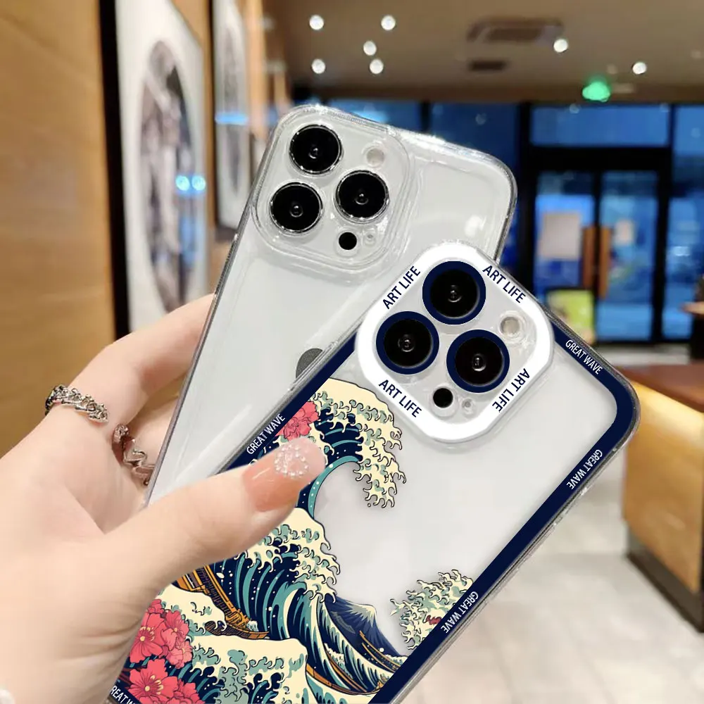The Great Wave Kanagawa Clear Phone Case