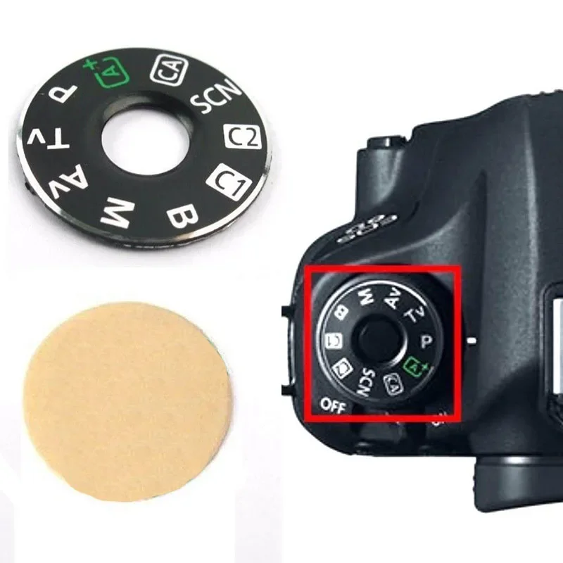 Canon EOS 6D Camera Function Dial Mode Plate Interface Cap Button Repair Kit Accessories