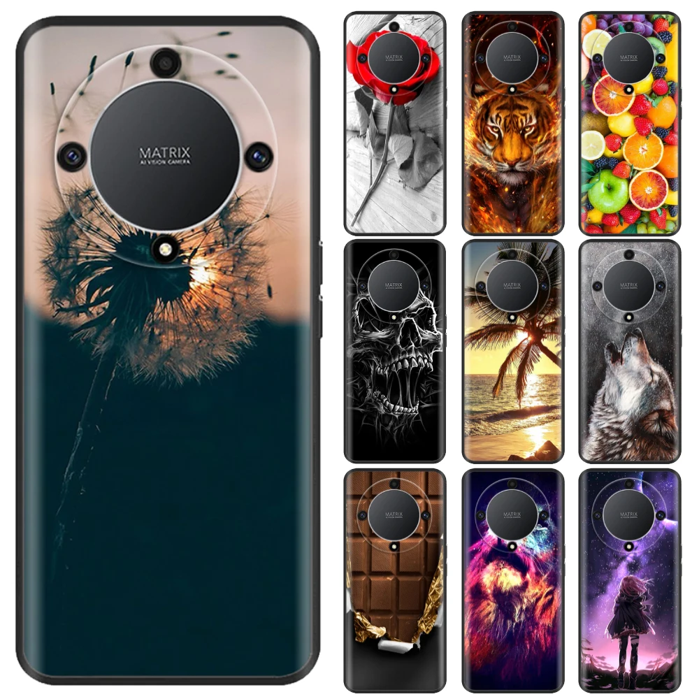 Per Honor Magic6 Lite Custodia Honor Magic 6 5 4 Lite X9B Cover Funda Tpu Custodia Morbida In Silicone Nero Honor Magic 6 Lite 5G