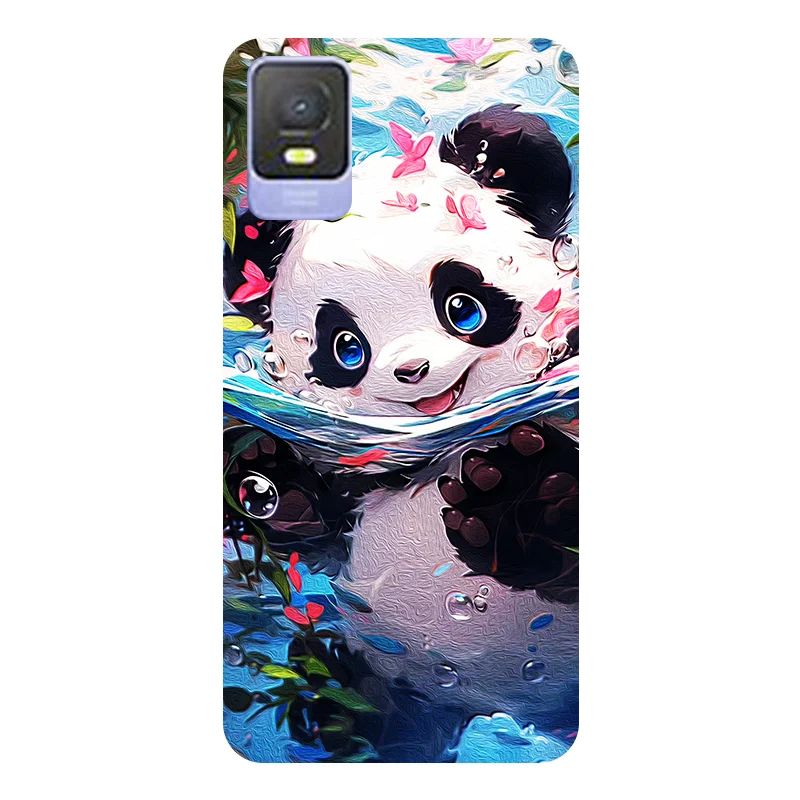 Animal-Themed Soft TPU Silicone Phone Case with Leopard and Panda Design - Cute and Protective Back Cover