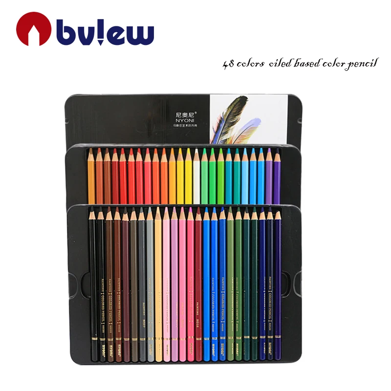 

Sketching, Shading & Coloring, Vibrant Artist Pencils Professional Set of 48 Colors Colored Pencil For Beginners & Pro Artists