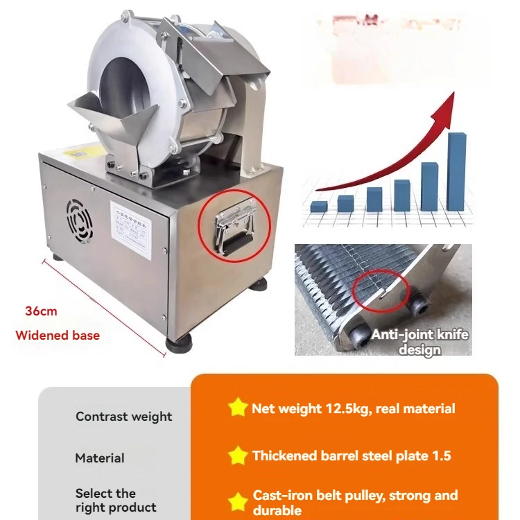 220V/180W Automatic Potato And Radish Slicing Machine Multi-Function And High Efficiency Vegetable Cutter 220 Electric Slicer 4
