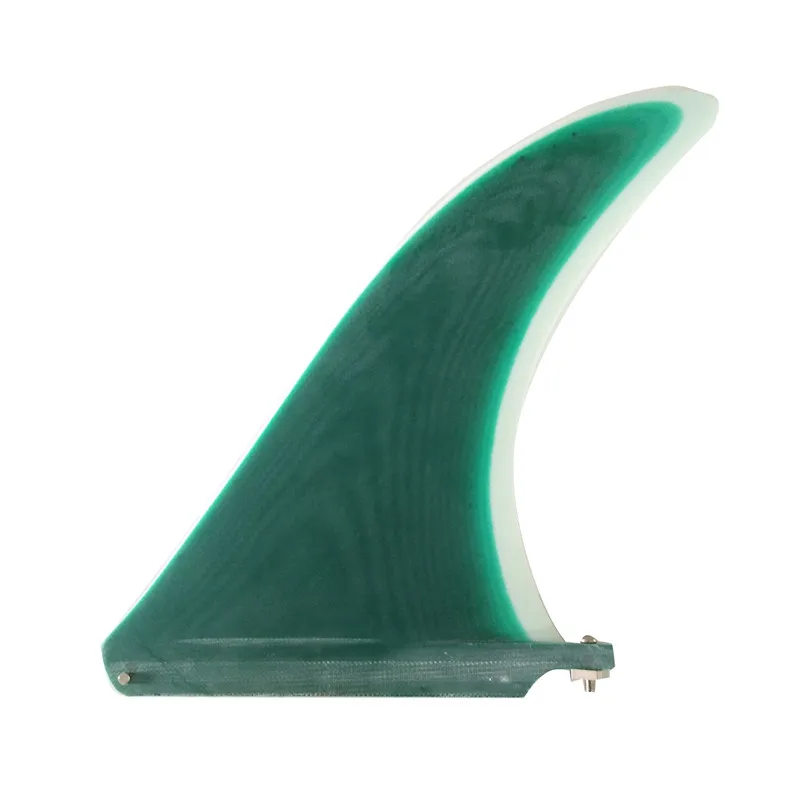 Surfboard Longboard Fins Fiberglass 7/8/9/10.25/11 Inch Green Color Fin