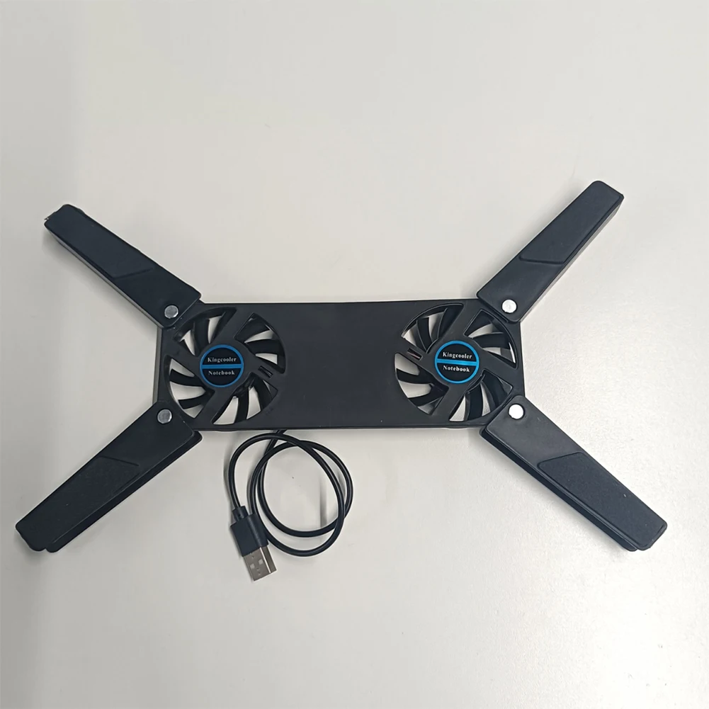 USB 전원 공급식 노트북 쿨링 패드, 60mm 듀얼 팬, 노트북 스탠드 쿨링 패드 브래킷 (노트북, PC, 컴퓨터용)