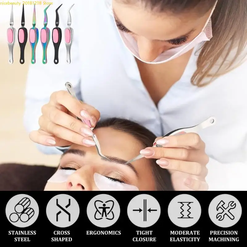 Craft Tweezers Crossing Lock Tweezers Stainless Steel Gripping Reverse Grip for Craft Beading and Projects