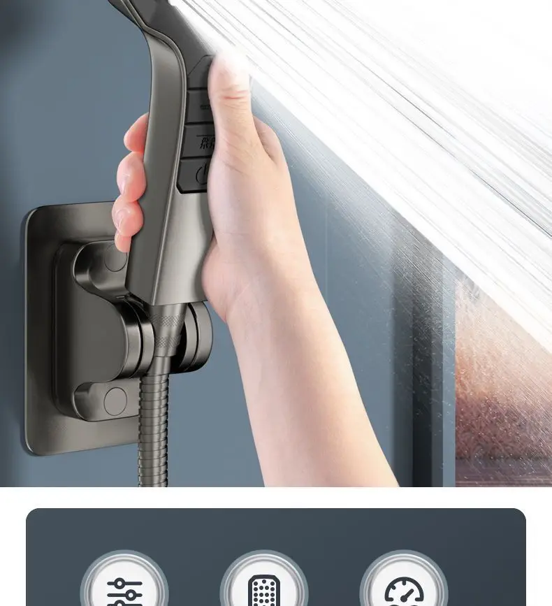 Description Picture 5 of itemBig Panel Large Flow Shower Head 7 Modes Adjustable Spray Nozzle High Pressure Water Saving Shower Mixer Bathroom Accessories