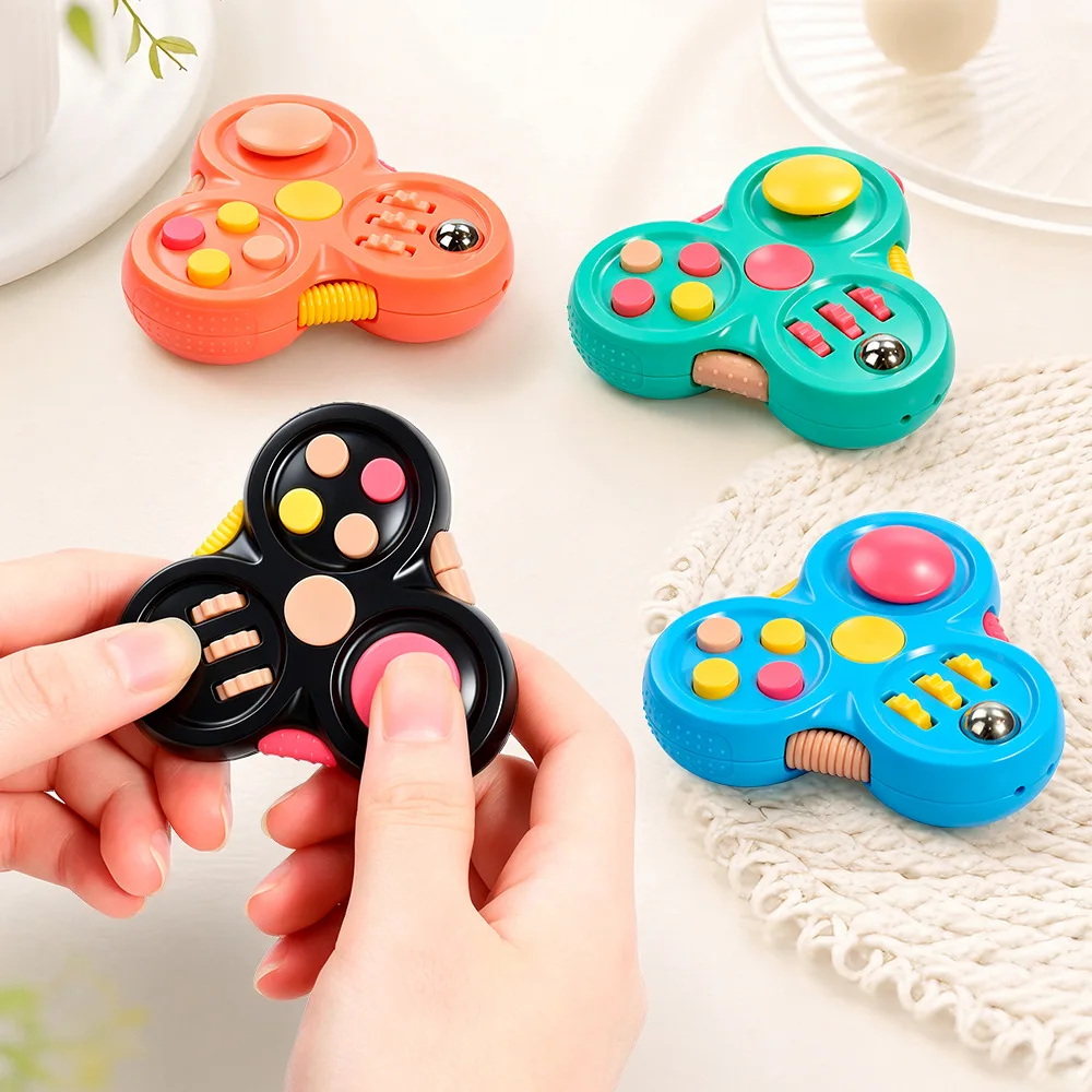 Ultimate Stress Relief Sensory Toy: Multifunctional Fidget Spinner with Buttons and Rollers