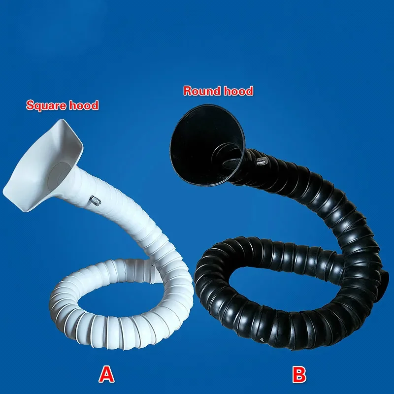 50Mm 75Mm POM ยืดหยุ่นควันไอเสียพัดลมระบายอากาศท่อสำหรับบัดกรีควัน Extractor เครื่องดูดควันเชื่อมแขนสแควร์รอบ hood 1