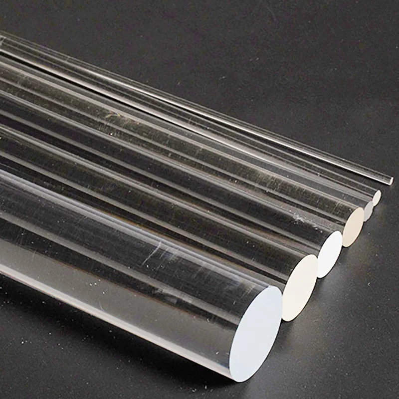 Clear Acrylic Round Rods Bars 2mm 3mm 4mm 5mm 6mm 8mm 10mm 12mm 15mm 18mm 20mm 25mm 30mm 35mm 40mm 45mm 50mm 60mm 70mm 100mm