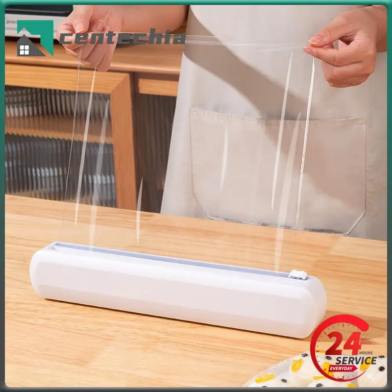 WallmountedClingFilmDispenserCutterSaranWrapDispenserAluminumFoilSliderCutterSaran