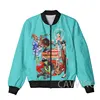 New Fashion Women/Men's 3D Print Gorillaz Band Zipper Bomber Jackets Men Overcoat Mens Coat Zip Up Jackets 2