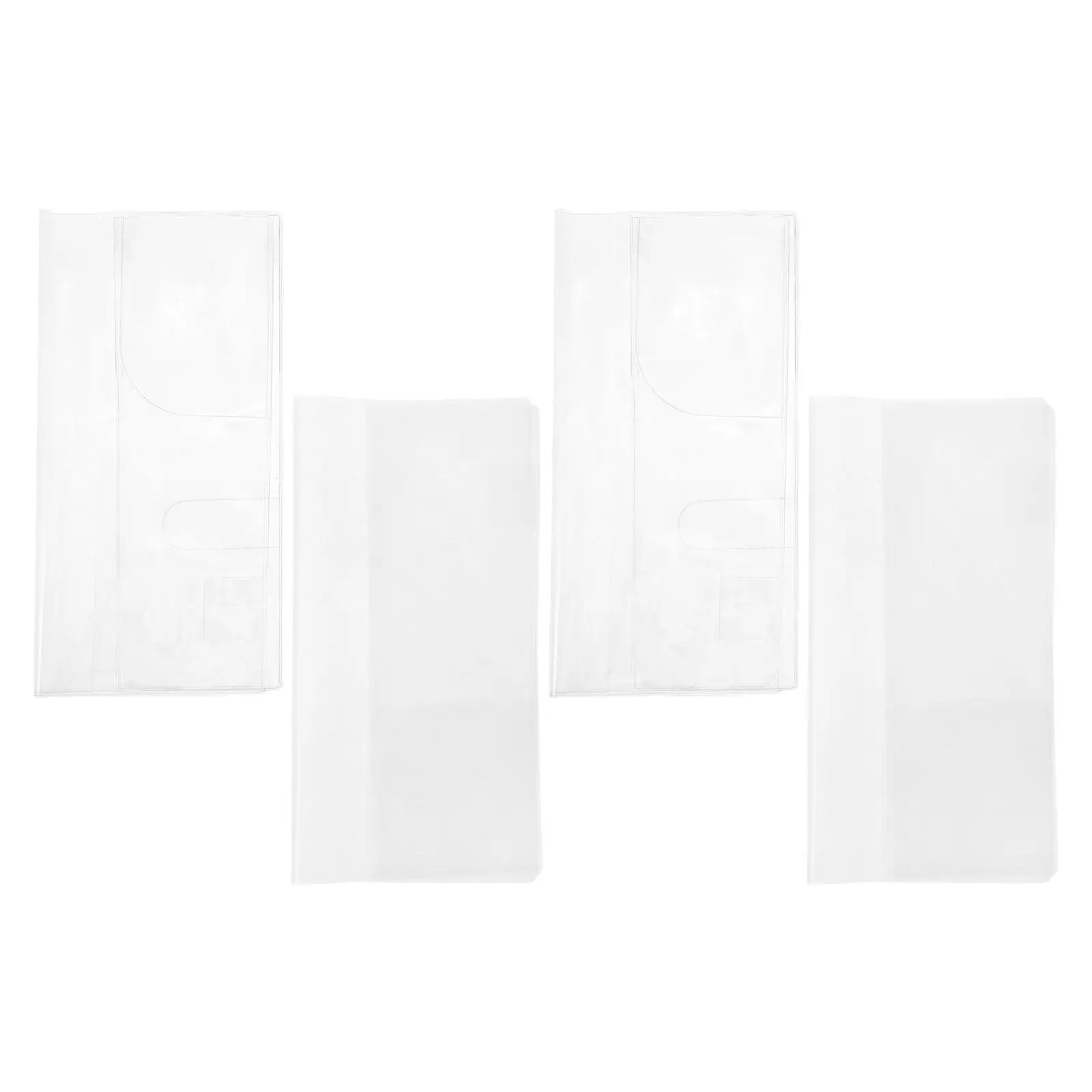 4Pcs 투명 노트북 커버 보호대 PVC 방수 책 슬리브는 48K 저널 플래너 학교 사무실 보호 책 커버에 적합합니다.