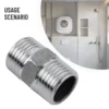 Universal G1/2 Chrome Stainless Steel Length Extender Shower Connector For Extra Long Hose For Bathroom Toilet Bidet Shower 3