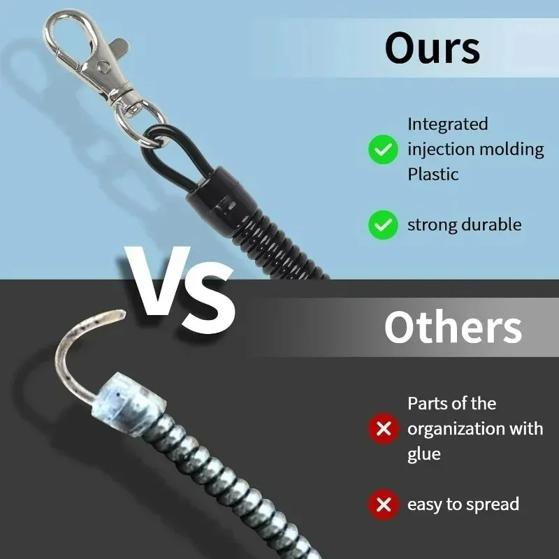 Telescopic Anti-Drop Phone Tether with Buckle and Keychain Attachment