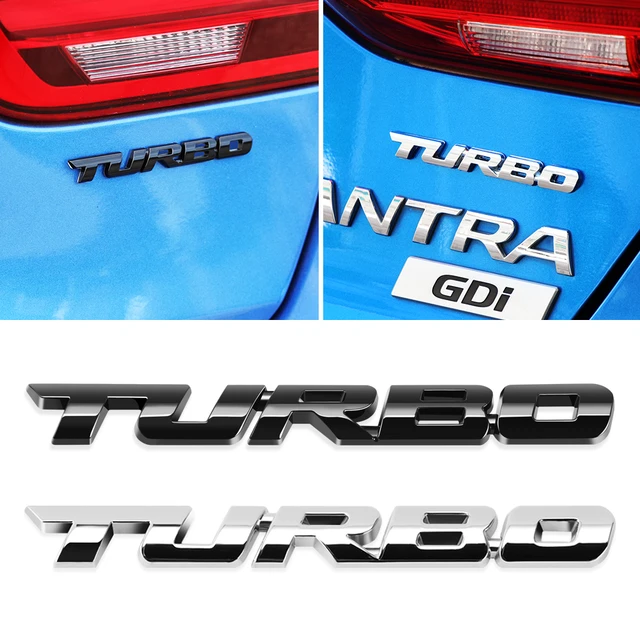 TURBO 3D Metall Aufkleber Auto Körper Emblem Aufkleber Galvanik Zink  Legierung Auto Heckklappe Abzeichen Dekoration Auto Zubehör - AliExpress