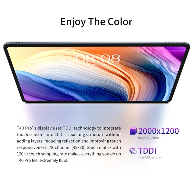 Teclast T40 Pro Tablet 10.4 Inch 2K Full Lamination Android 12 8GB