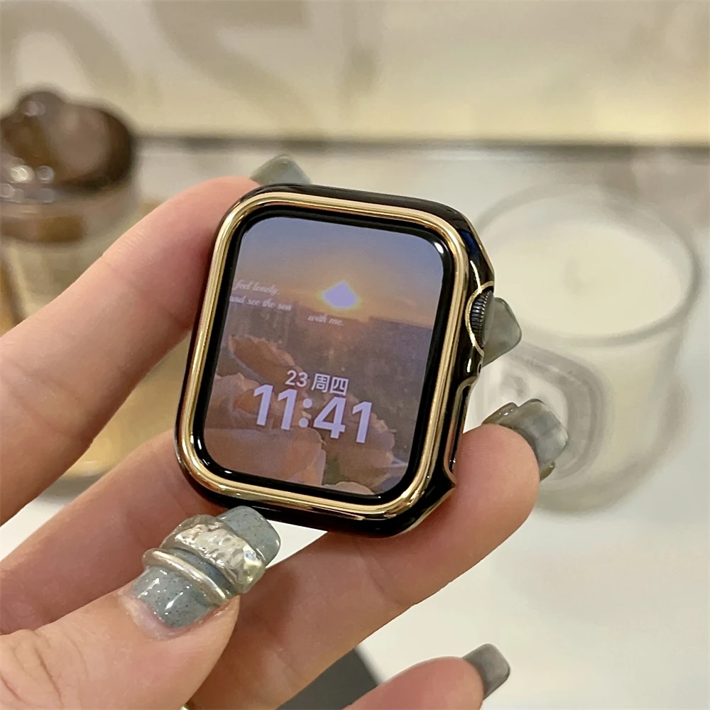 Sleek Metal Frame Protective Case Cover for Apple Watch - Women's Edition