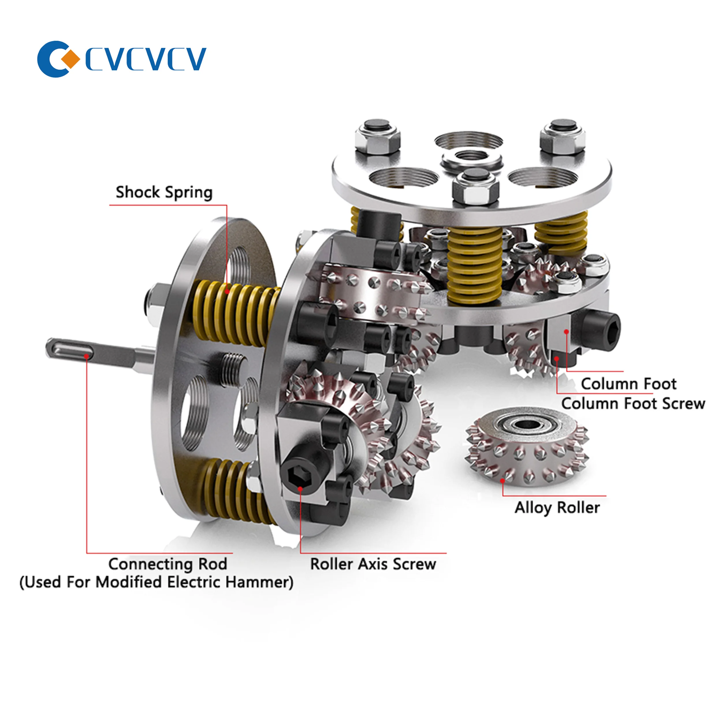 오클린 플로우X프로 F1 원 에어 2 음파 전동 칫솔 듀퐁 블루 그린 소프트 모 노즐 교체용 브러시 헤드 9 합금 플라워 해머 끌 헤어 휠, 전기 해머 스퀘어 핸들, 4 피트 임팩트 끌 기계, 콘크리트 다리 돌 벽