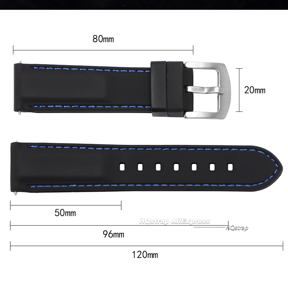 Versatile Waterproof Silicone Watch Strap - Soft Rubber Band