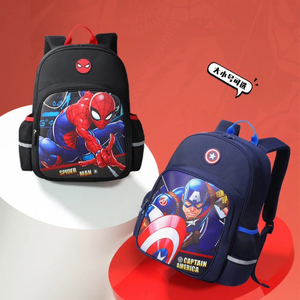Disney Spider Man Children's Backpack Elementary School Cartoon Backpack Spine Protection Weight Reduction Backpack 1-3 Grades