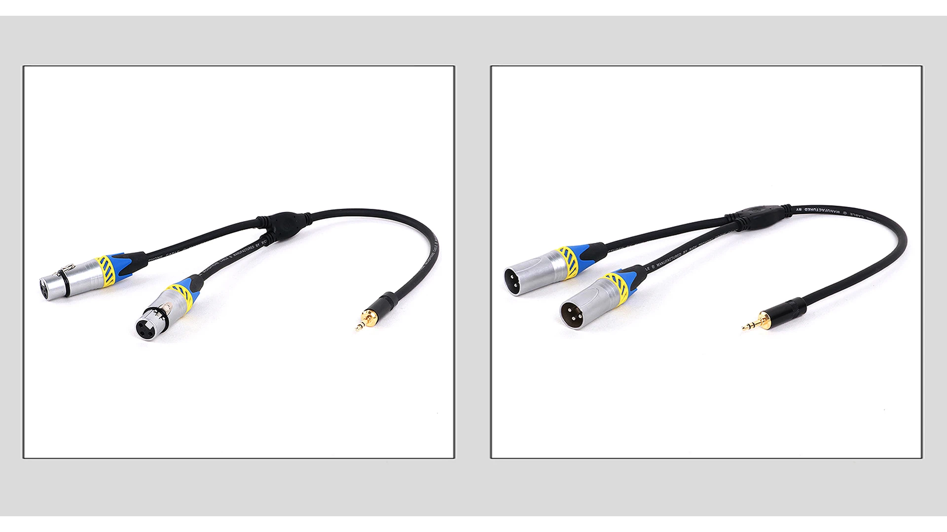 1pc 1/8 Zoll trs Mini-Buchse zu Dual XLR Stecker/Buchse Stecker y Splitter Adapter Kabel Kabel für Verstärker Lautsprecher Kopfhörer Mixer – Detail 5