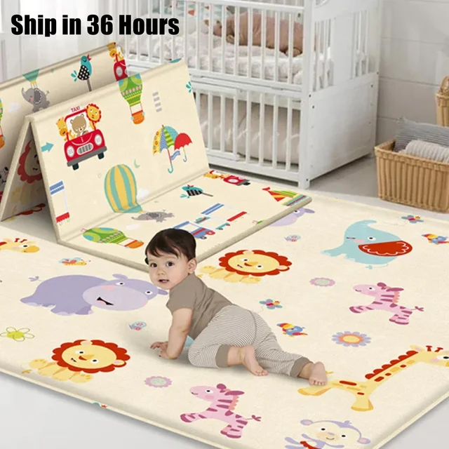Non-slip Non-Toxic Foldable Baby Play Mat Educational Children's Carpet in The Nursery Climbing Pad Kids Rug Activitys Game Toys 3