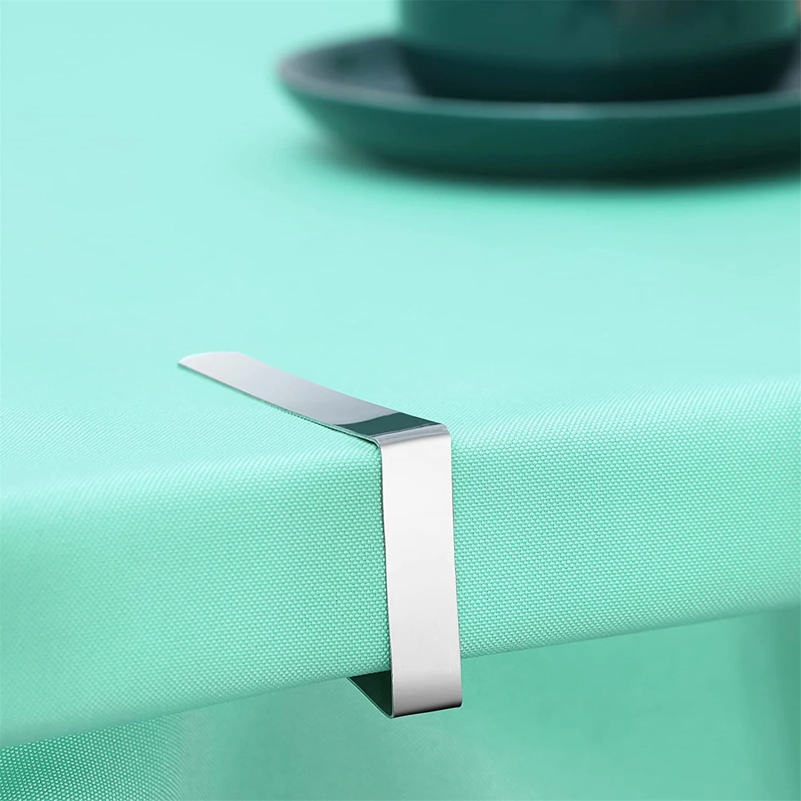 6pcs Heavy Duty Picnic Table Clips Stainless Steel Table Cloth Cover Clamps Cloth Holders for Restaurant Picnic Home