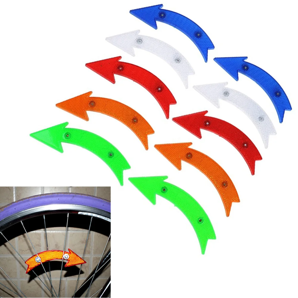 2PCS Mountain Bike Front and Rear Reflectors, Spoke Reflectors, Night Warning Signs, Taillights, Riding Equipment