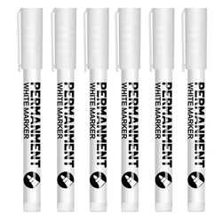 Multipurpose White Paint Markers for Various Surfaces - Set of 3/6 (6pack)