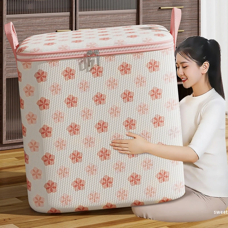 Household Quilt Storage Bag Large Capacity Clothes Storage Bag Non-woven Fabric Home Moving Luggage Packing Pouch Sack Organizer 4