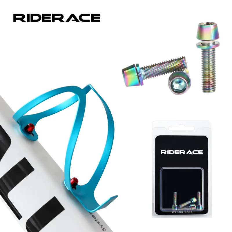 

4 шт./компл. крепежные винты для бутылок с водой для велосипеда Красочные Титановые M5 * 18 мм кронштейн для крепления воздушного насоса для горного велосипеда фиксированный винт