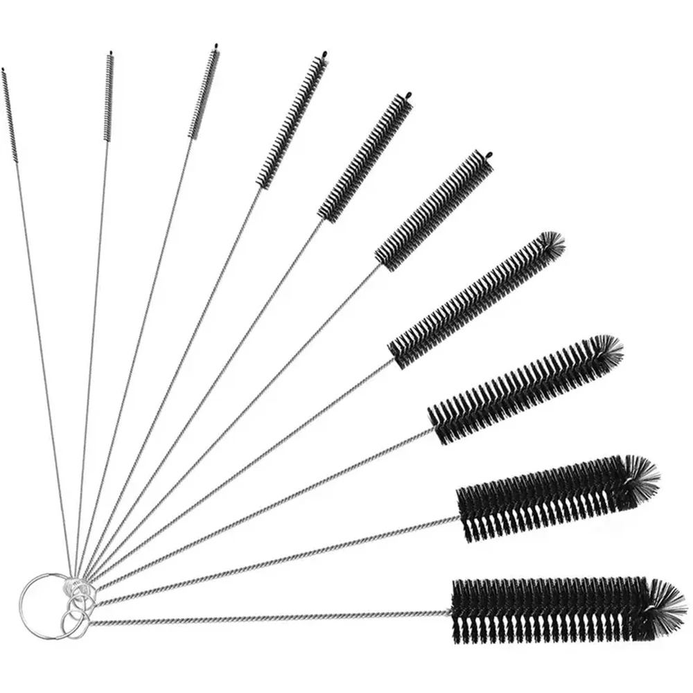 10pcs Premium 304 Stainless Steel Bottle Brushes with Angled Bristles - Reusable, Hard, and Durable Cleaning Brushes for Digital 2
