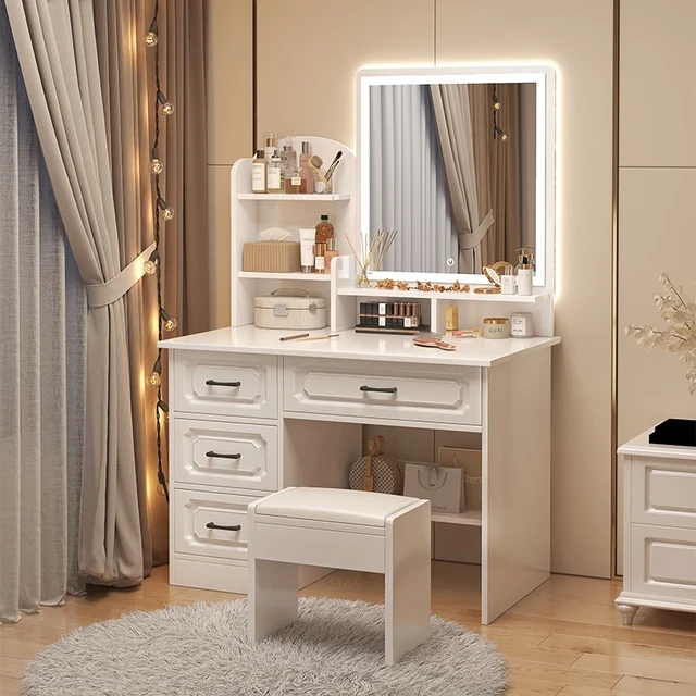 Luxury Makeup Dressing Table Box Mirrors Drawer Organizer Computer Dressing  Table Cabinets Tocador Maquillaje Modern Furniture - AliExpress