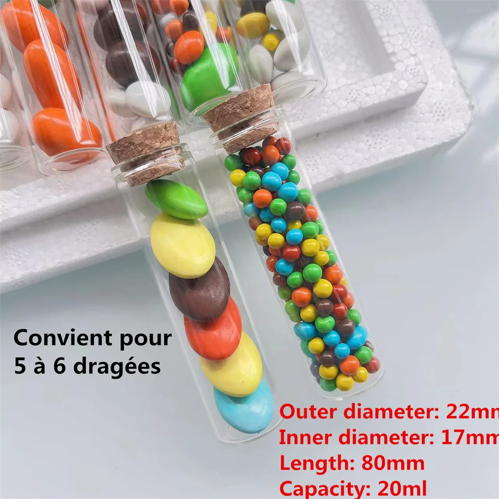 Marriage Glass Tube 52 pcs/lot Glass Bottle Cork Stopper Glass Jars Mini Wedding Bottle Container Small DIY Vials 4