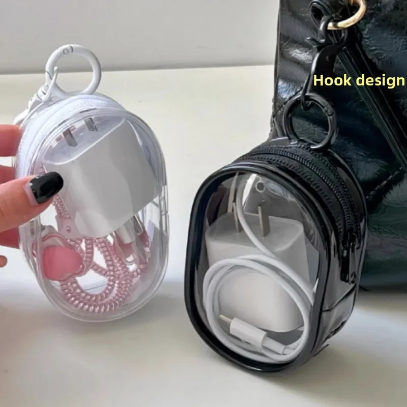 Charging Cable Organizer, Waterproof Transparent Cable Bag