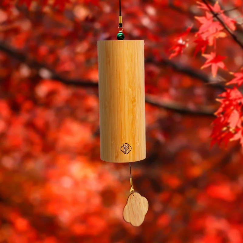 Bamboo Chord Wind Chimes Music Chimes Boho Windchime Outdoor Home Garden Decoration Yoga Meditation Music Physiothera bamboo wind chimes meditation chimes