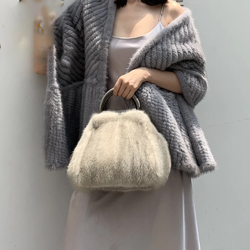 

Новое поступление, женская сумка-тоут, новая модная плюшевая сумка, сумка из натурального меха норки