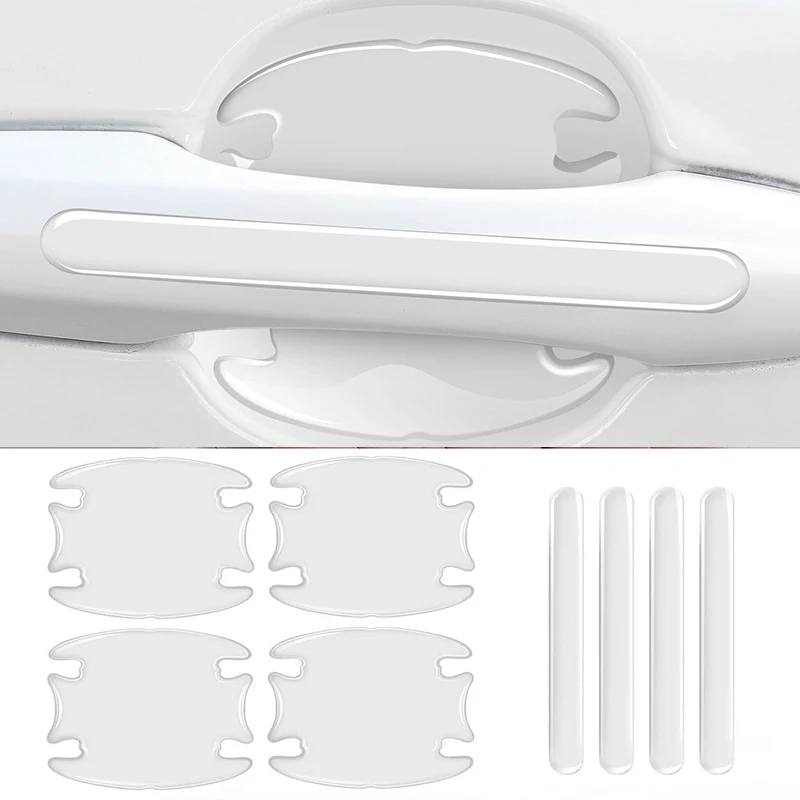 

Car Door Handle Bowl Scratch Protective Invisible Transparent Stickers Silicon Rearview Mirror Anti-collision Protection Strip