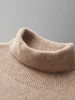 New Men's 100% Merino Wool Turtleneck Pullover Cashmere Sweater Thick Warm Jumpers Quality Soft Casual Smart Knitwear Basic Tops 4