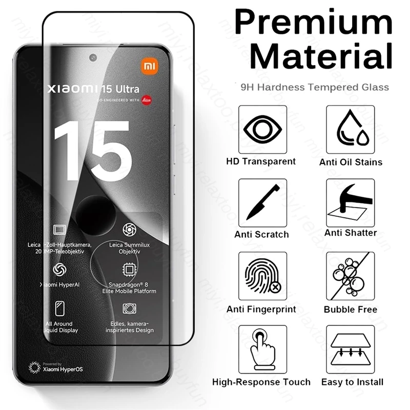 8-in-1 9D Tempered Glass Case with Curved Screen and Camera Protection