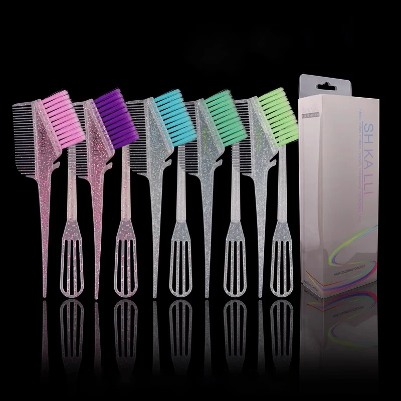 10 Pz/Set Balayage Dye Brush & Mixer Toolkit Salon Hair Color Highlight Double Side Tint Comb Applicator Spazzole Spazzola Per Capelli 1864