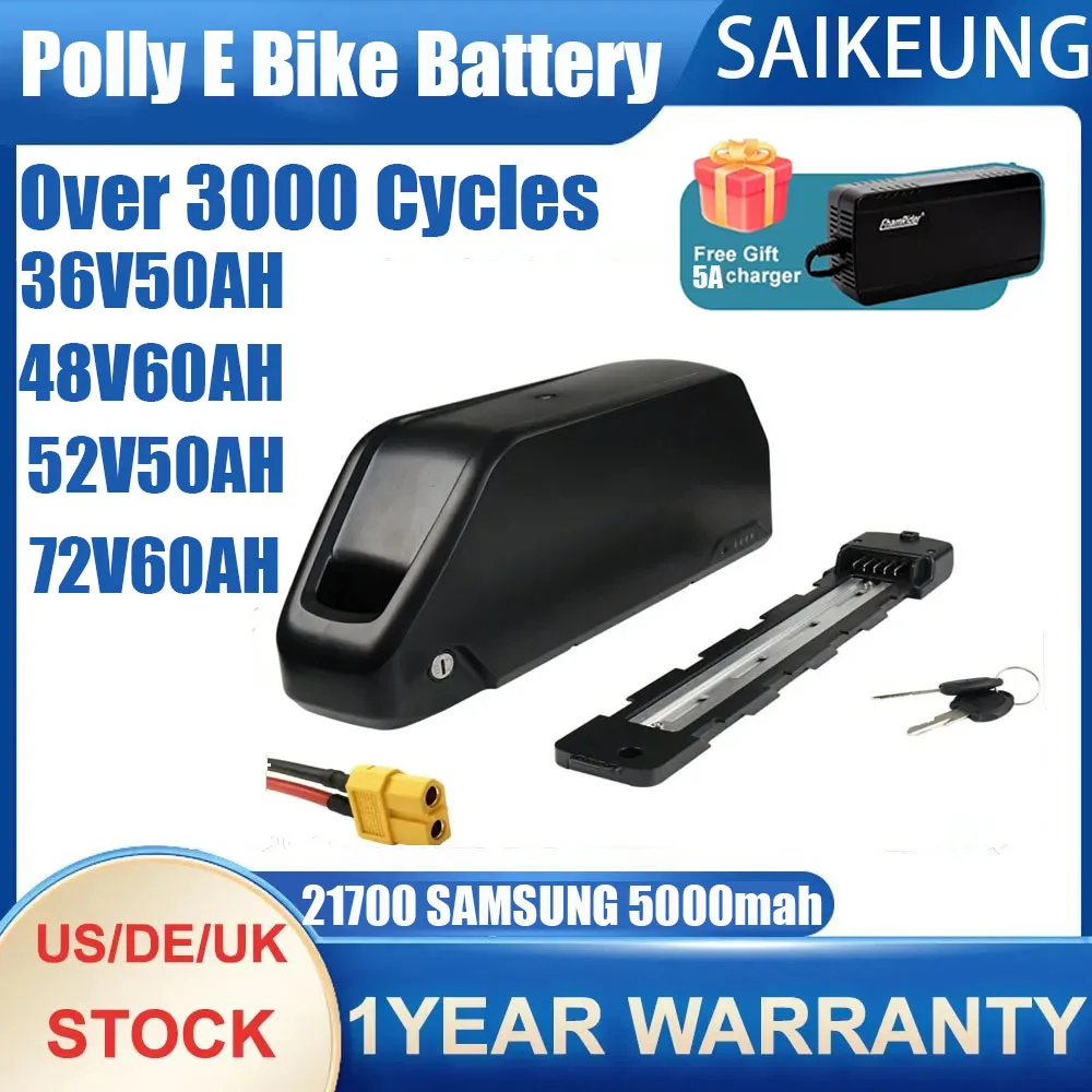 Celle Originali 72V 20 30 40 50Ah 60Ah Batteria Batteria 52 V48V 50Ah 3000W Kit Di Conversione Ebike Batteria Polly Dp-7 21700 Batteria