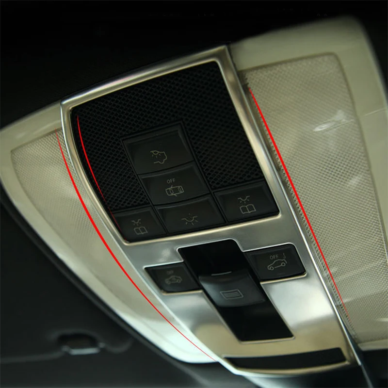 Autocollant de garniture de cadre de lampe de lecture avant, style intérieur de voiture, adapté pour Mercedes Benz Classe C, W204, C180, C200, C260, 2008-2014