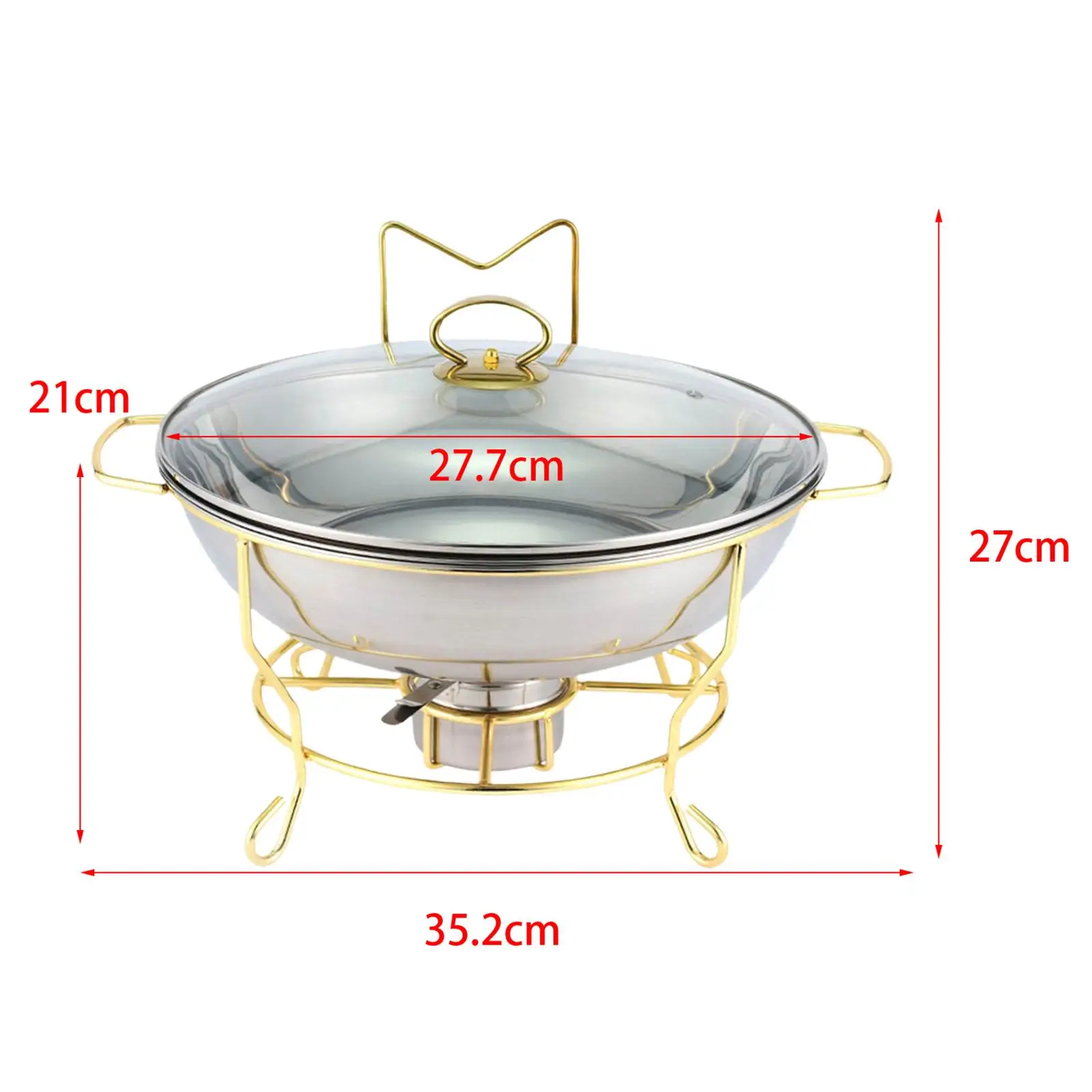 Round et Chafer Chafing Dish et Set Rectangular Basin for Catering Parties