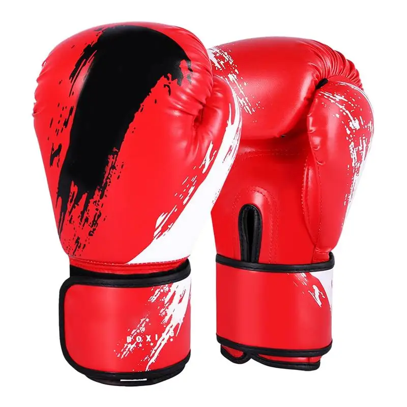 

Boxing Training Fighting Gloves PU Leather Kids Breathable Muay Thai Sparring Punching Karate Kickboxing Professional Glove