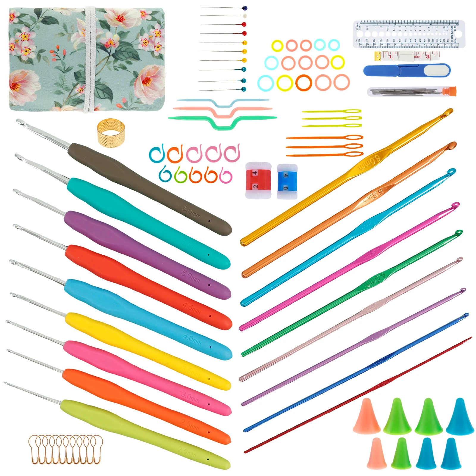 Hooks And Knit Accessories Bag Crochet Needles Tool Storage Case Bag Portable Crafts Pencil Brushes Stationery Storage Holder
