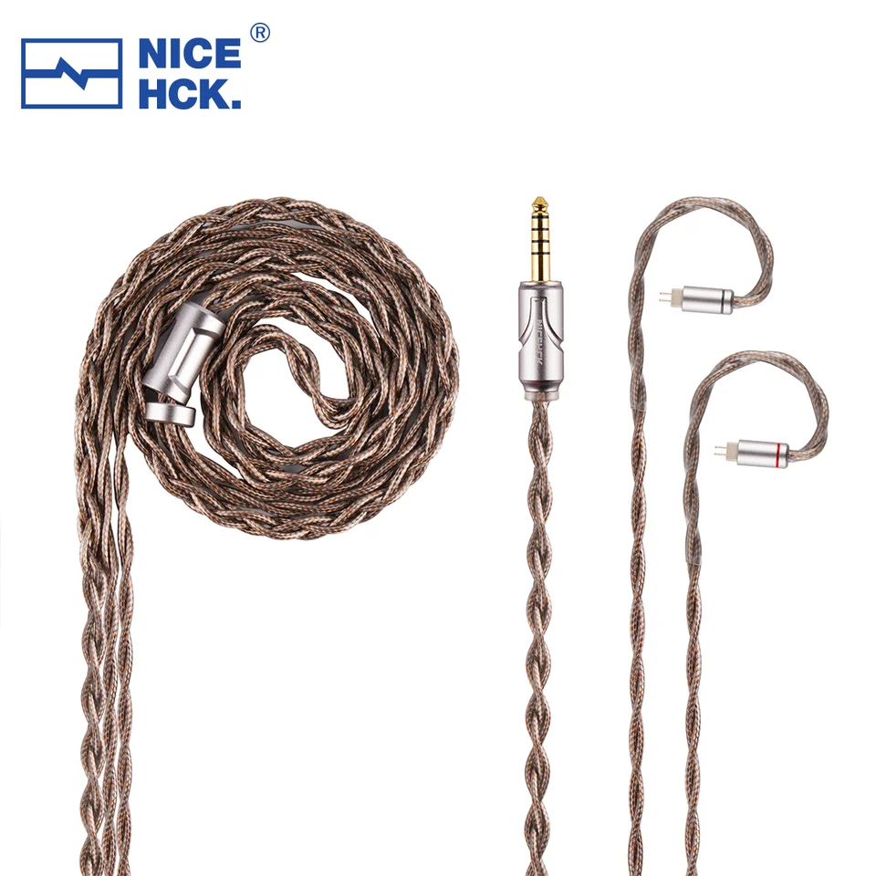 NICEHCK AceMeteor 2pin 4.4mmプラグケーブル NICEHCK AceMeteor アップグレードケーブル 8N シルバーメッキ