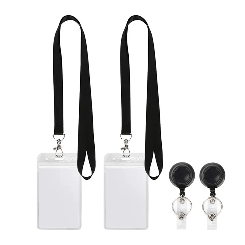 Card Holder Keychain Nurse Accessories Badges Set Lanyard ID Neck Straps