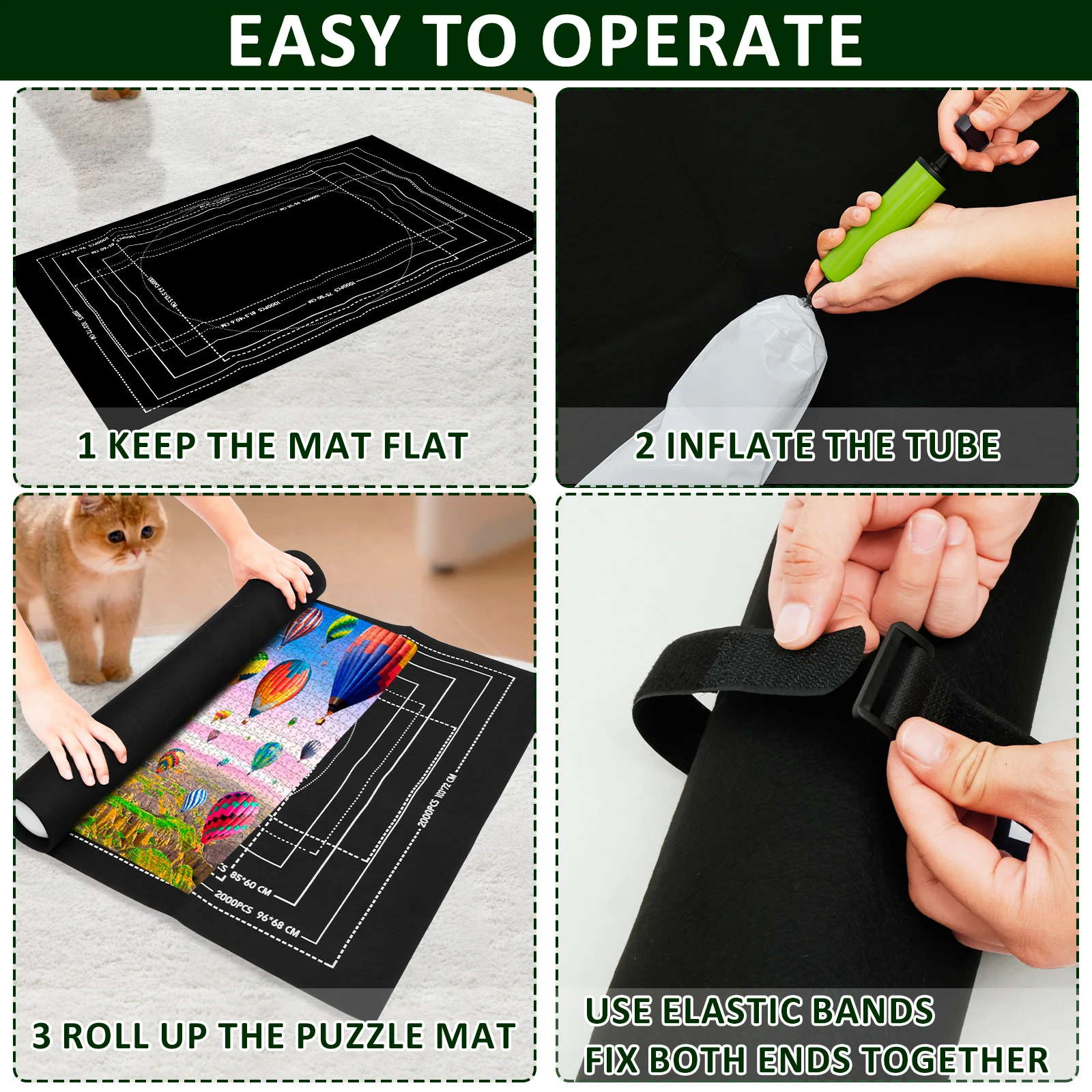 Jigsaw Puzzle Roll Mat for jigsaws 2000 3000 Pieces Puzzle Saver Pad Jigsaw Puzzle Storage Mats