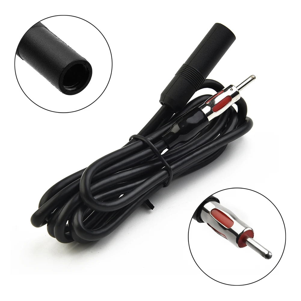 

Extension Cable Car AM/FM Adapter Antenna Black Cord Radio Universal Auto 180cm Brand New Durable High Quality